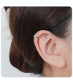 Gold plated Hearts Ear Cuff EC-767-GP
